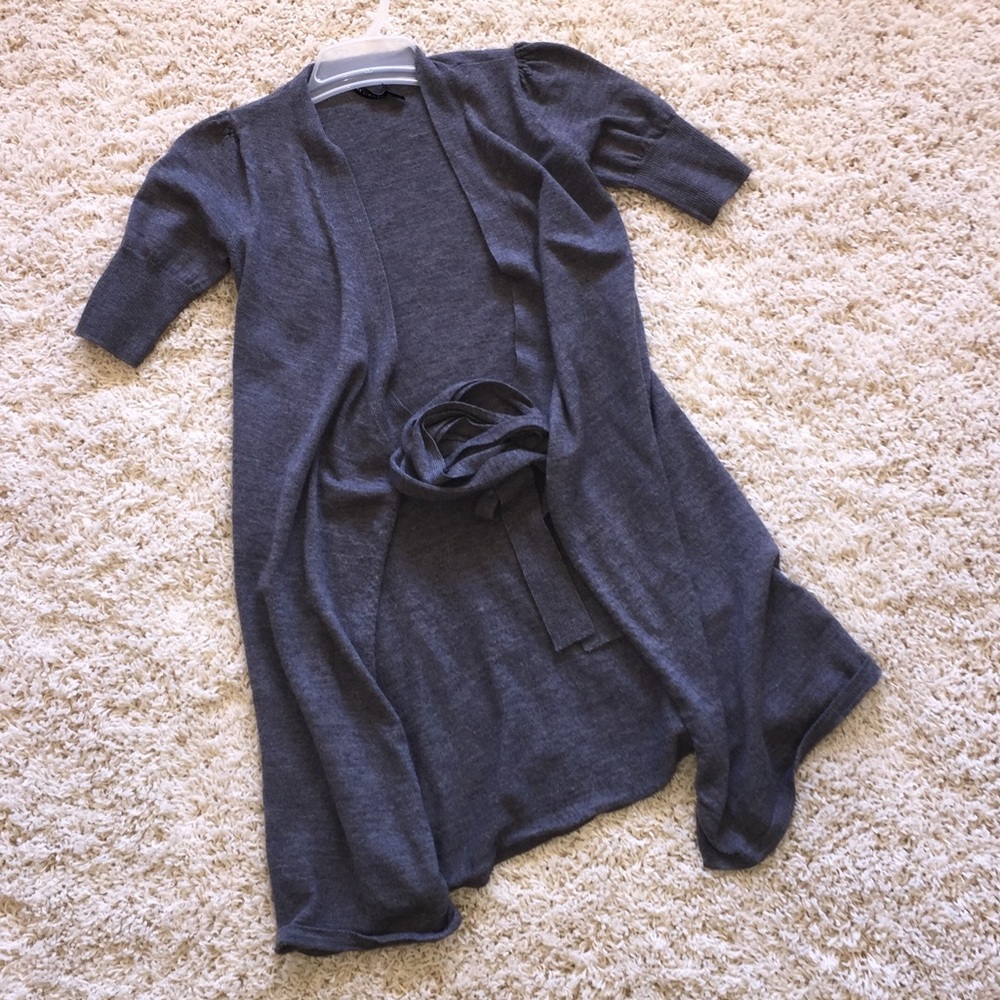 Gray cardigan