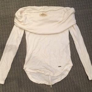 Off the Shoulder Off White Hollister Long Sleeve
