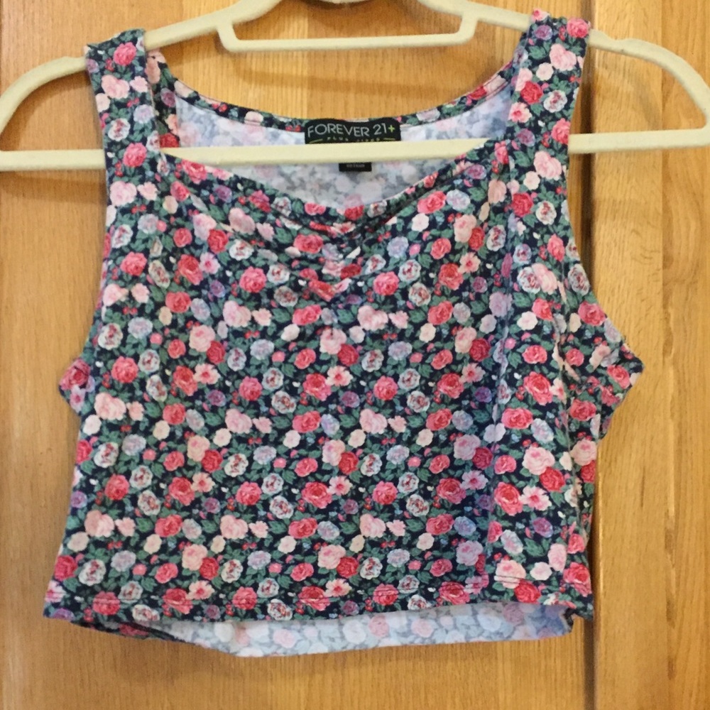 Forever 21 floral crop top
