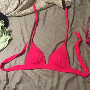 Pink Victoria's Secret halter bikini top