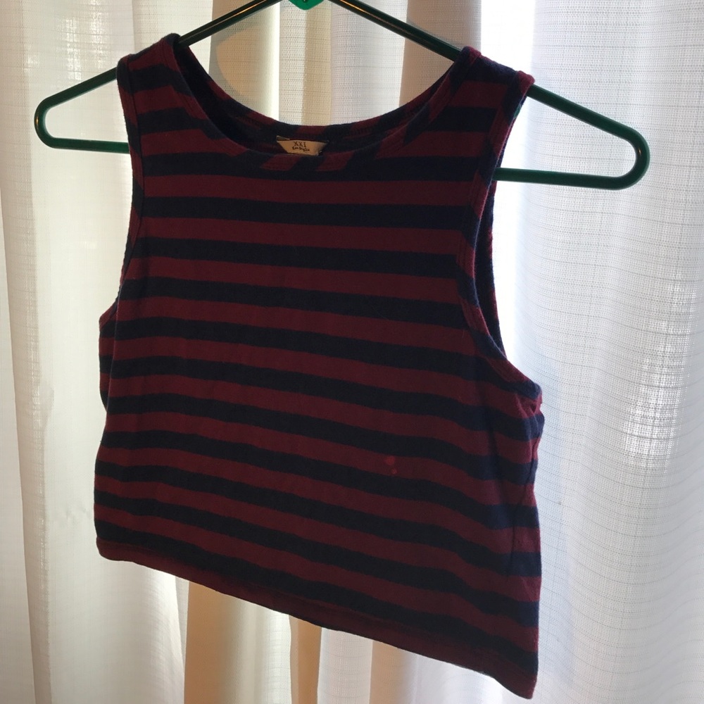 Crop top striped tank