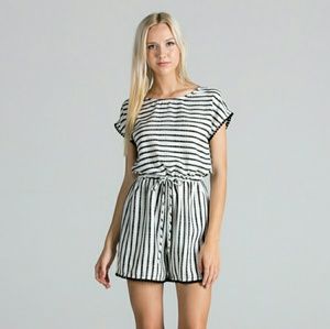 Rory Striped Romper Medium
