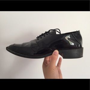 zara black oxfords