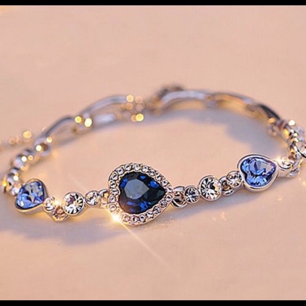 Crystal Hearts Bracelet