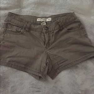 Olive low rise jean shorts