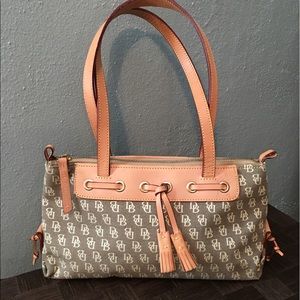 Dooney & Bourke Tan/Brown Shoulder bag