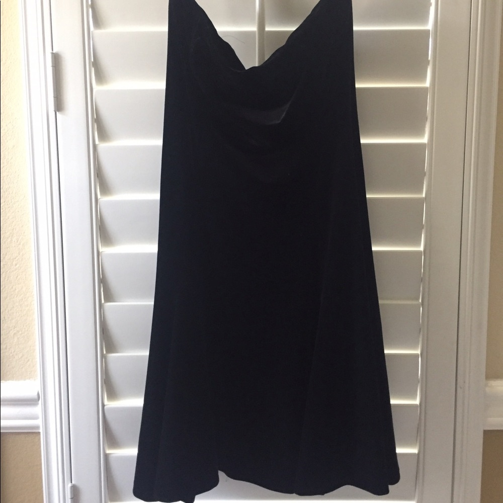 ZARA velvet strapless dress