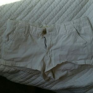 White hollister shorts