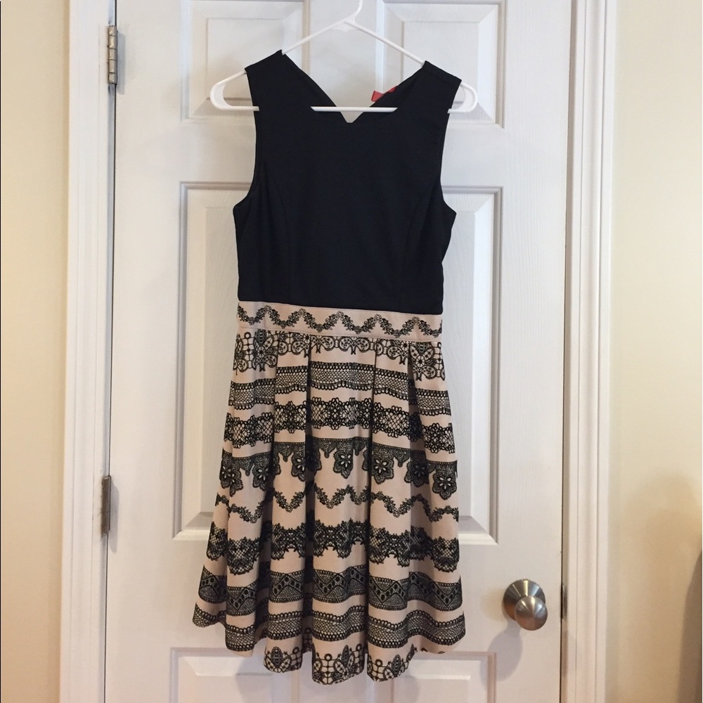 Black and blush party dress