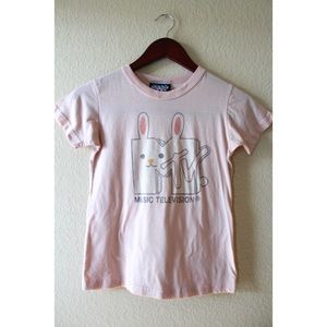 Junk Food MTV Bunny Logo T-Shirt