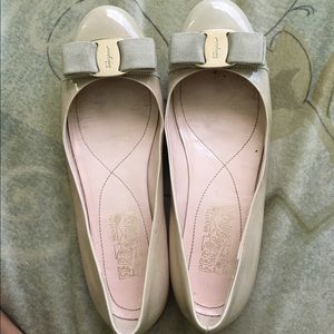 Salvatore Ferragamo Varina Patent Ballet Flats.