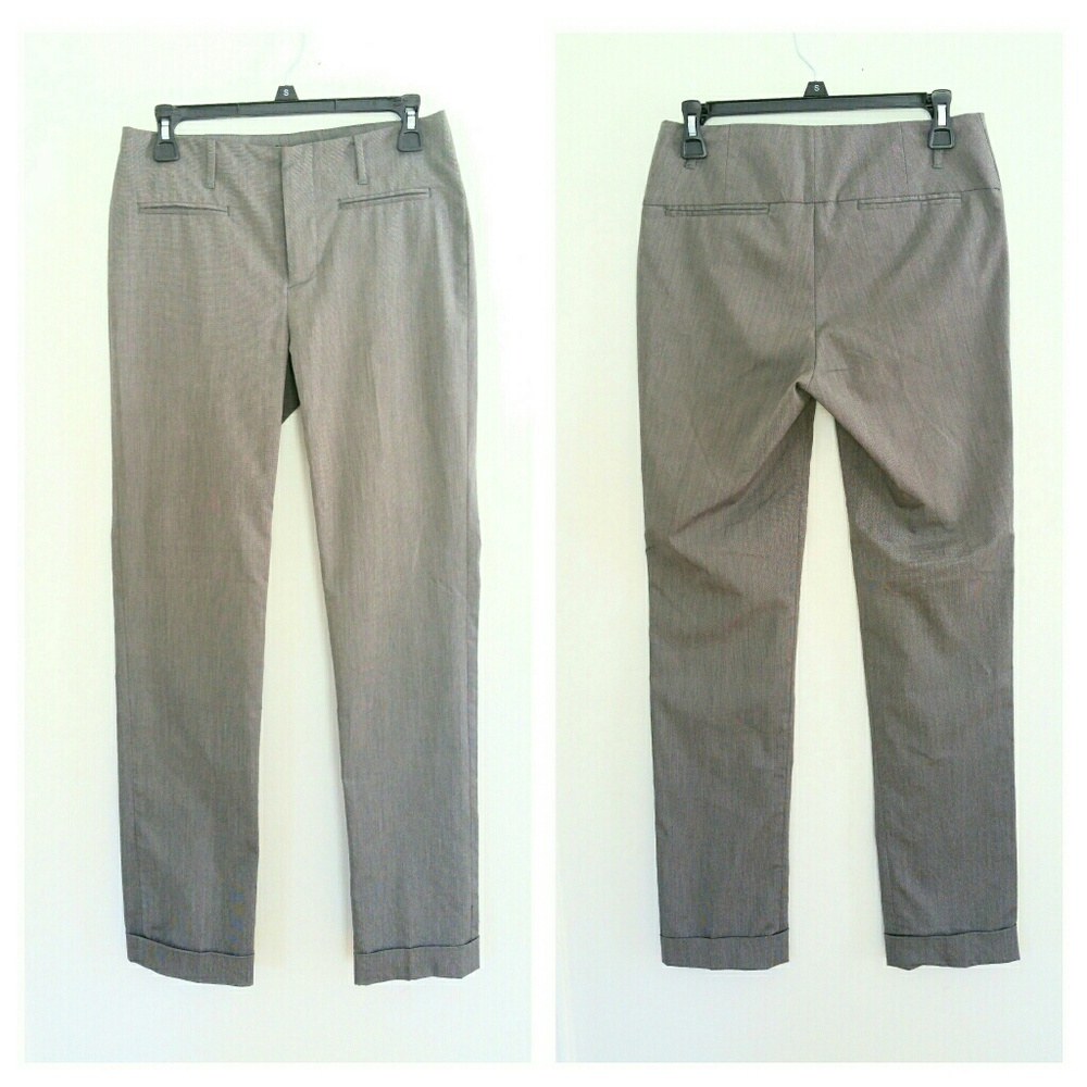Zara woman straight leg cuffed pants trousers