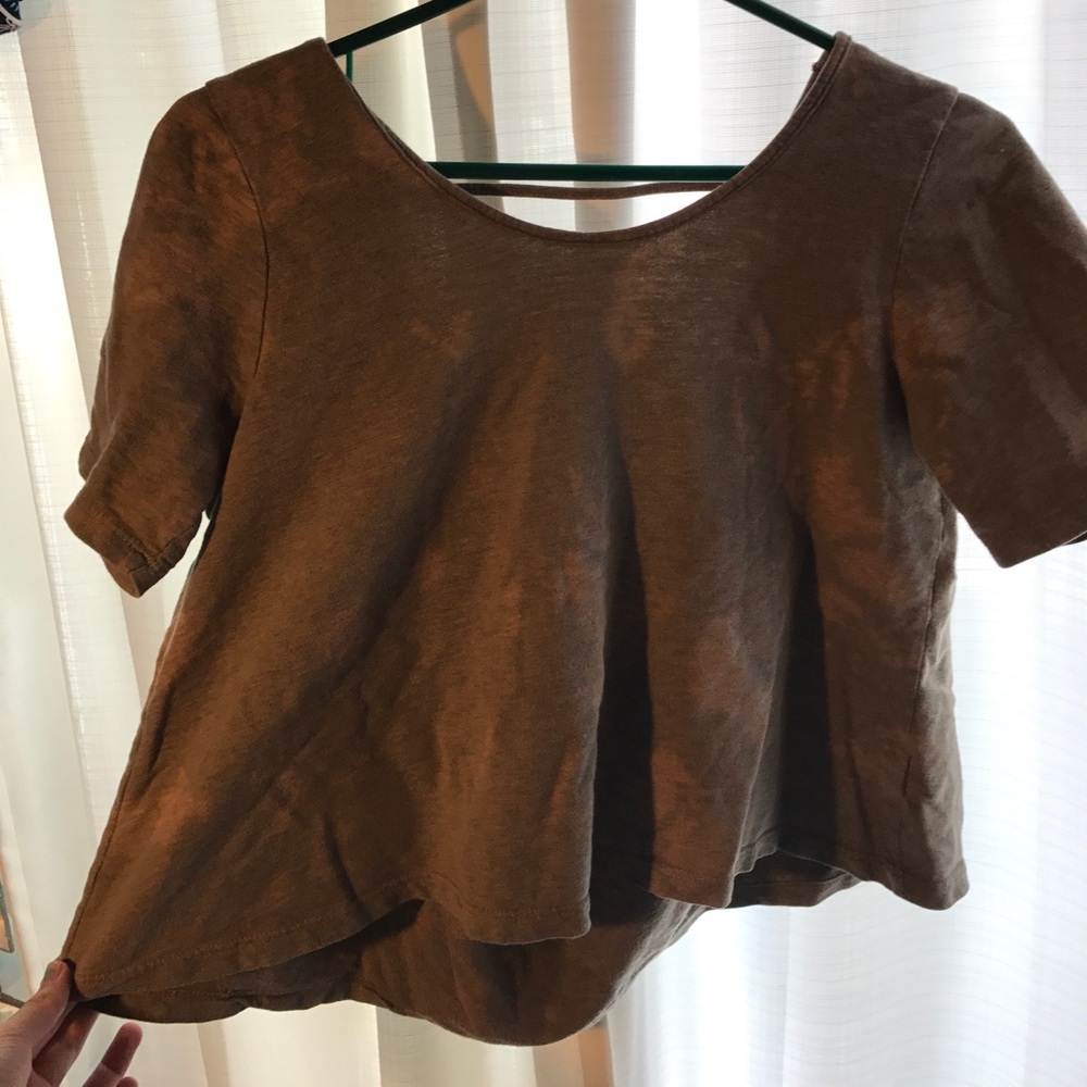 Acid washed low back top