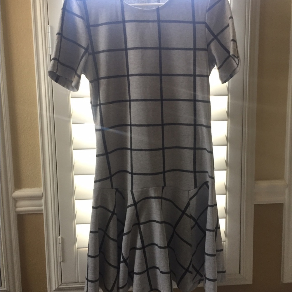 Plaid mini dress with flare