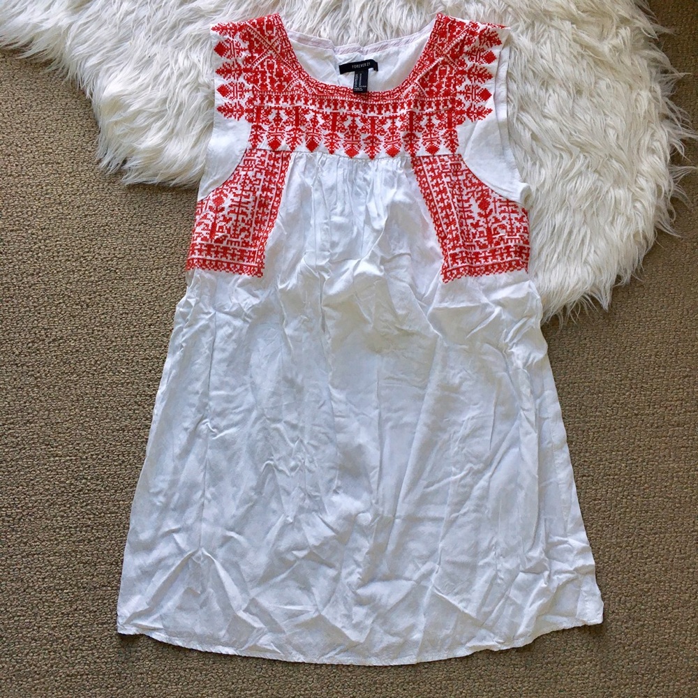 White and Red tunic/dress