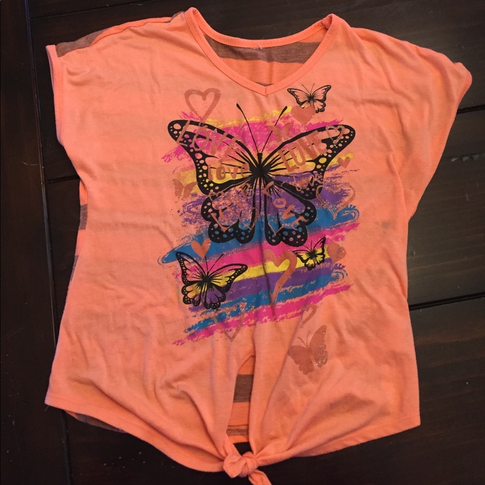 Gray and orange T-shirt