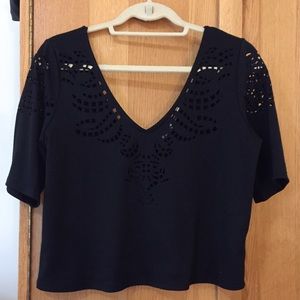 Black mid sleeve shirt from urban outfitters!