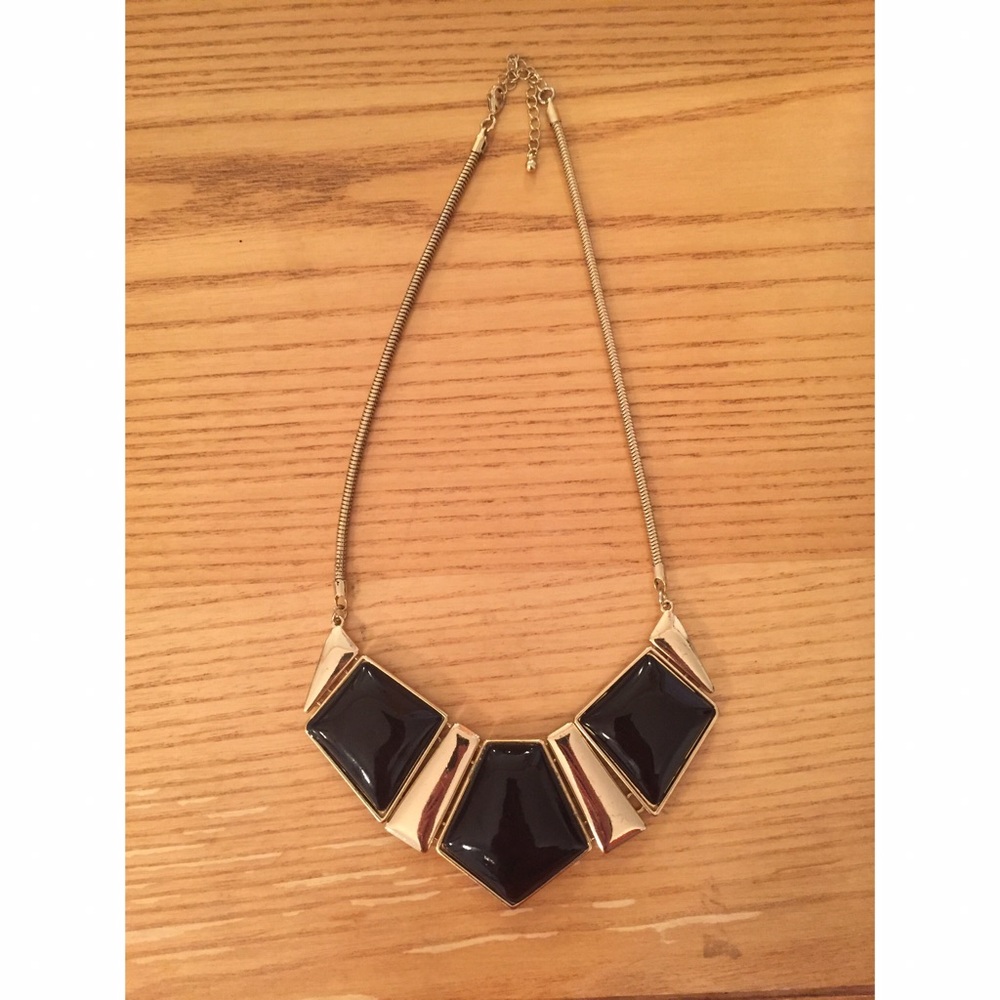 Statement  Black + Gold Chunky Necklace
