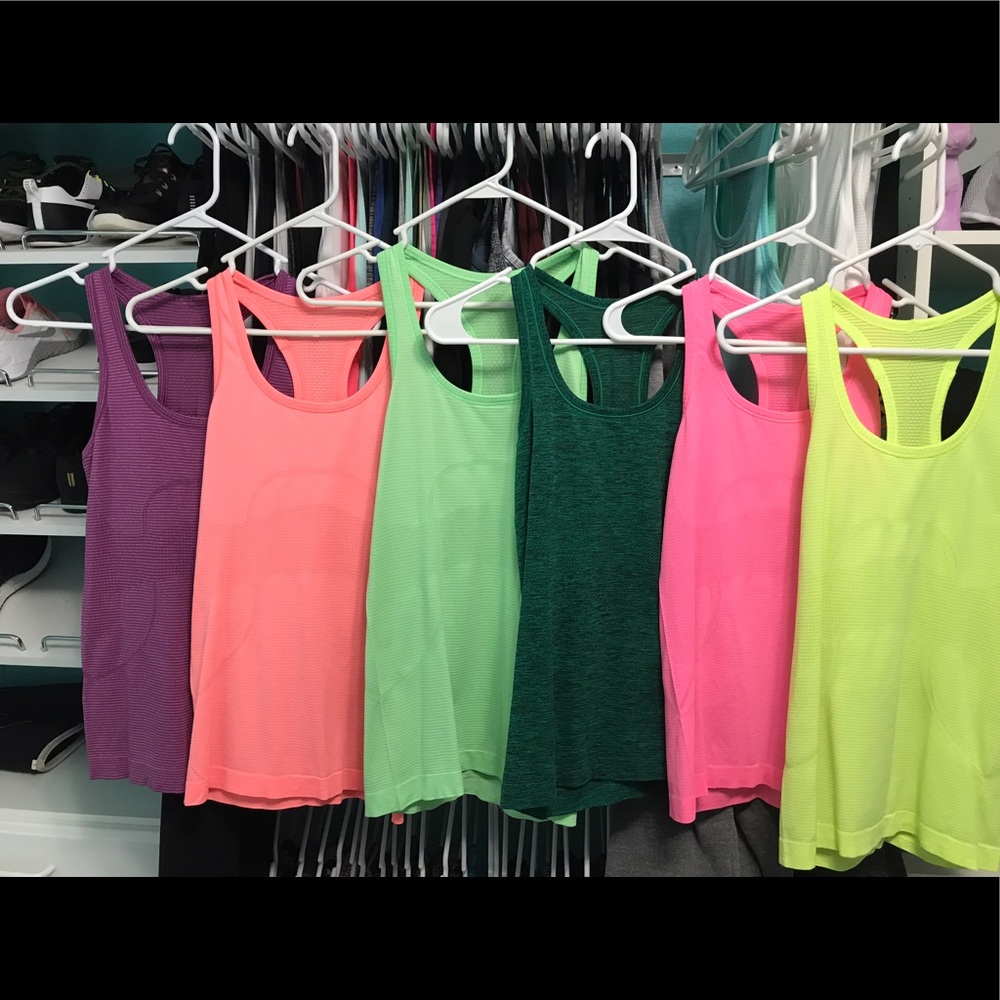 Lululemon Swiftly Racerback Tanks Lot of 6 Size 4