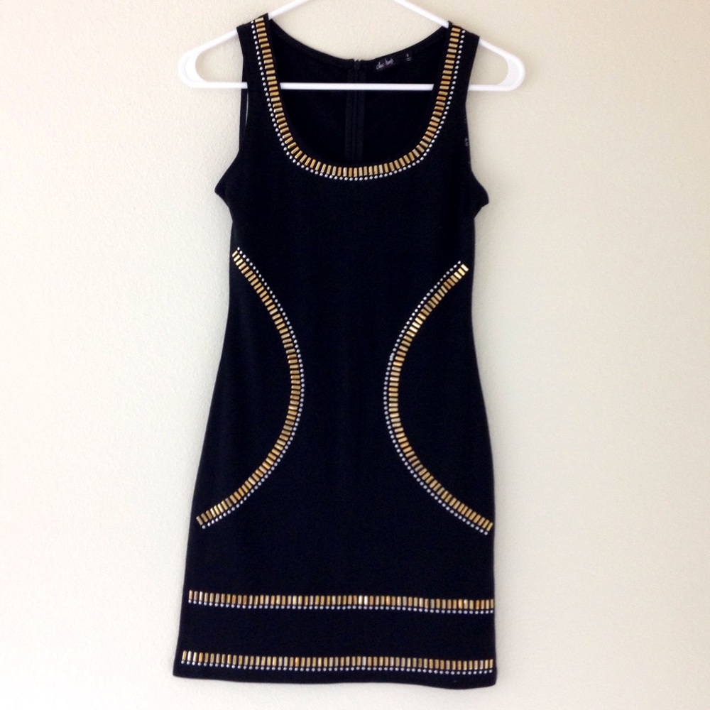 metallic embellished LBD
