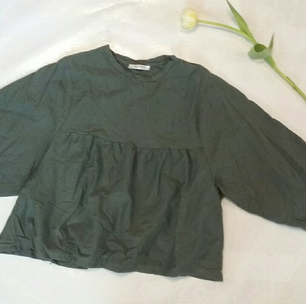 Elbow sleeve zara crop top