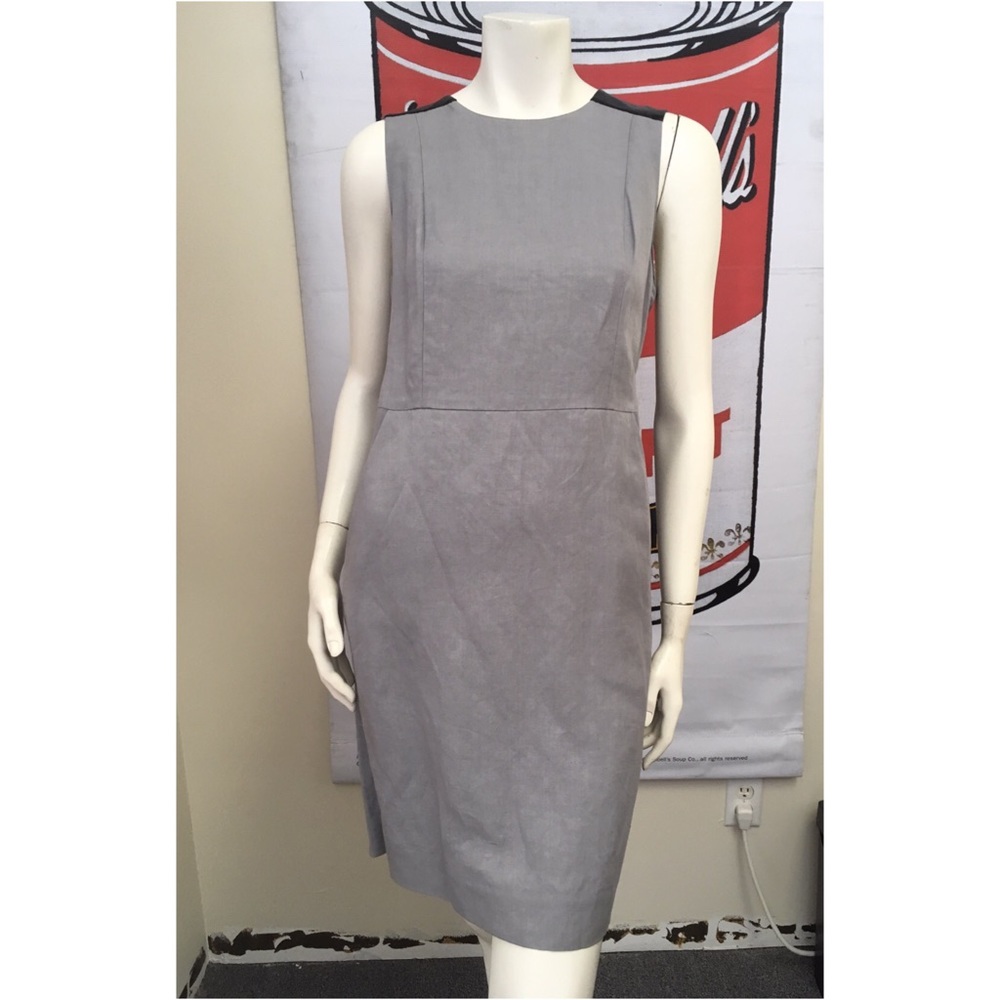 Valette sheath dress with pockets and leather yoke