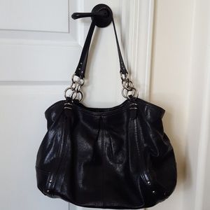 Authentic Coach Black leather shoulder bag