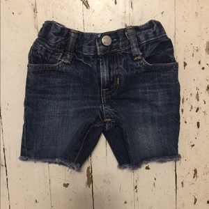 Toddler boy cut off denim shorts