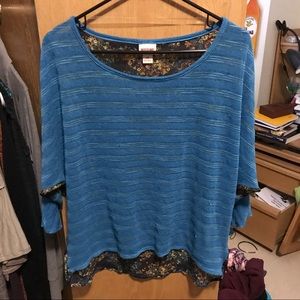 Blue top with floral pattern from Target