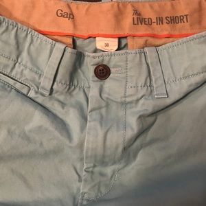 GAP Men's size 30 "The Lived-In Shorts" Blue Agate