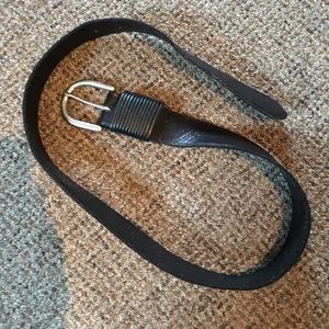 Black leather belt