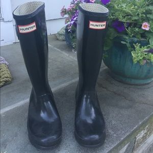 Hunter kids original gloss rain boots
