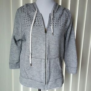 American Eagle Gray Zip Up Hoodie Size M