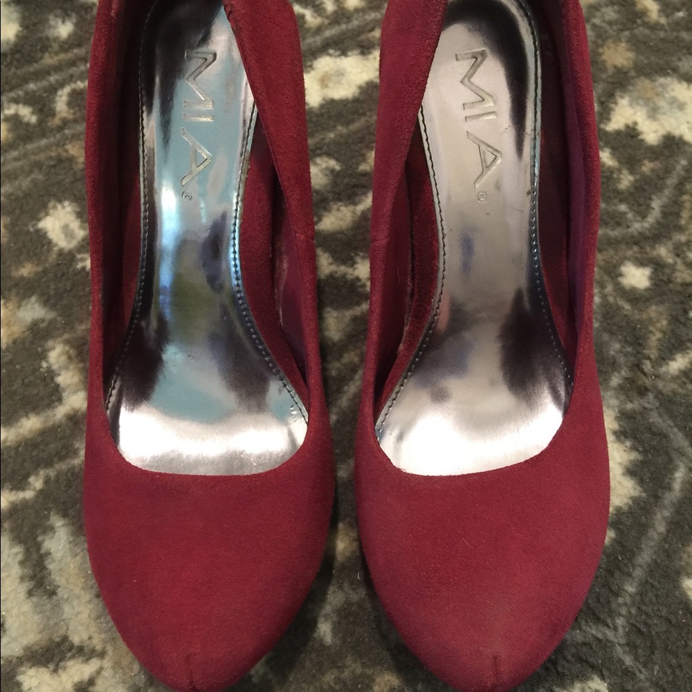 Maroon MIA wedge heels