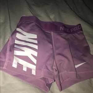 Lavender nike pros (spandex)