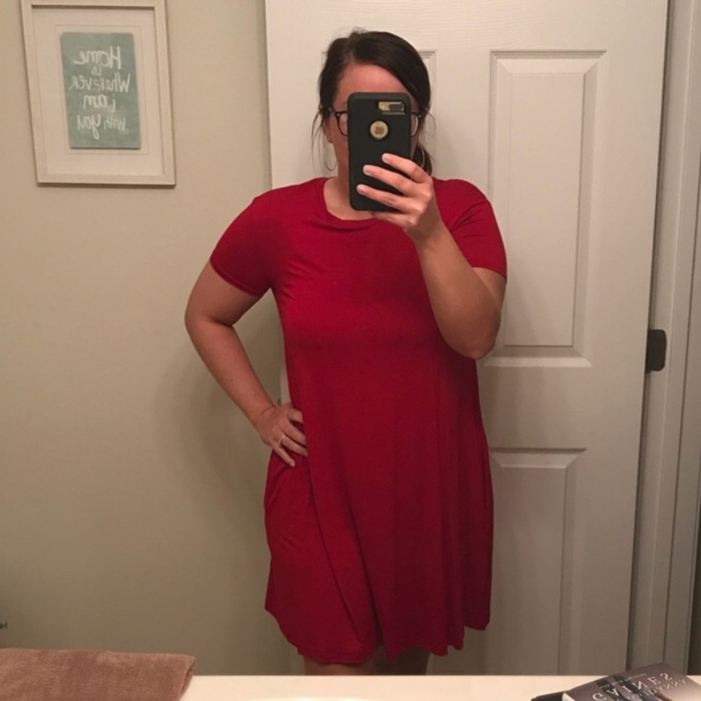 Red Piko dress