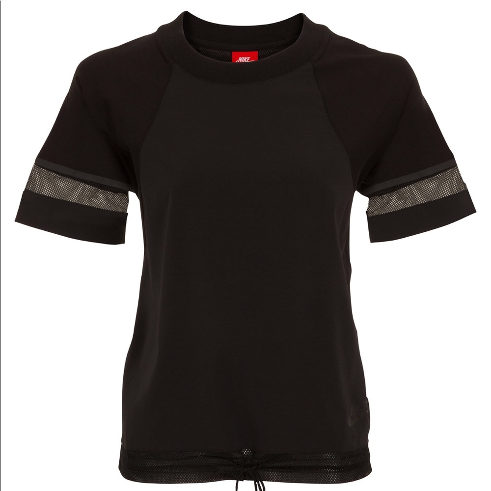 Nike Athletic Work Out Top Mesh Drawstring