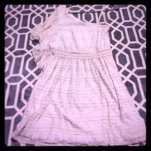 Eggshell lace dress