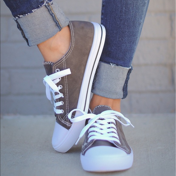 SHERRILL suede sneakers - CHARCOAL - Picture 2 of 6