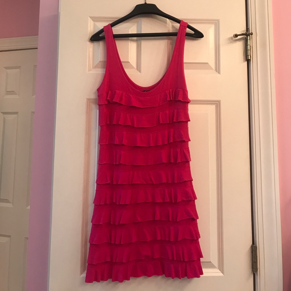 Fuchsia Express Ruffle Dress
