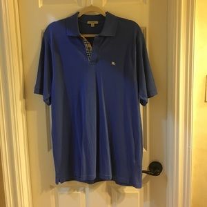 Blue medium Burberry polo