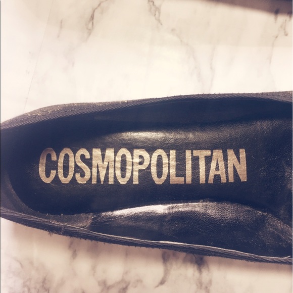 Cosmopolitan 8 1/2 Black Gold Brocade Loafer - Picture 3 of 4