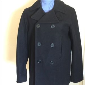 Men's navy (almost black) pea coat