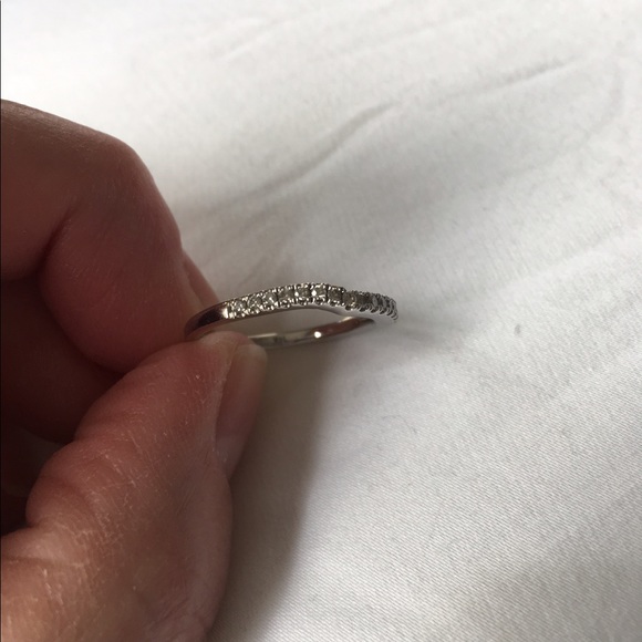 .35 CTW Curved Diamond Half Eternity Band - Picture 2 of 8