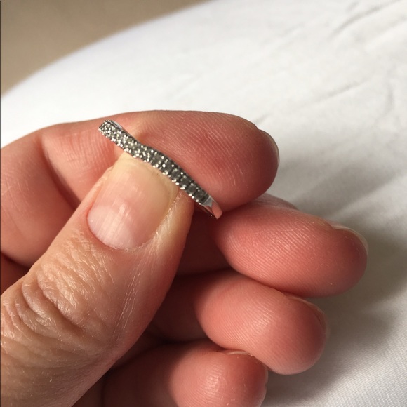 .35 CTW Curved Diamond Half Eternity Band - Picture 3 of 8
