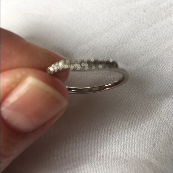 .35 CTW Curved Diamond Half Eternity Band - Picture 4 of 8