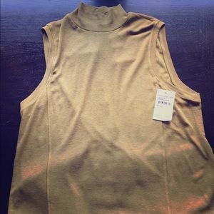 Ribbed Mock Neck Tank