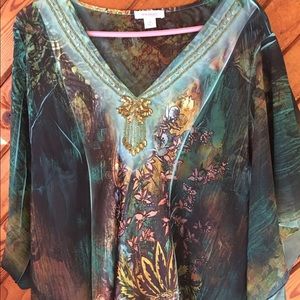 NWOT Beautiful Dress Barn green top