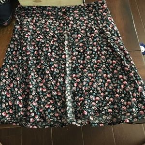 Button up floral skirt