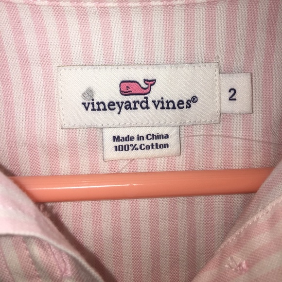 NWT Vineyard Vines oxford stripe popover - Picture 2 of 4